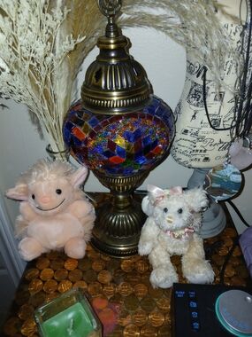 Mosaic Glass Turkish Ottoman Table Lamp - Multicolor